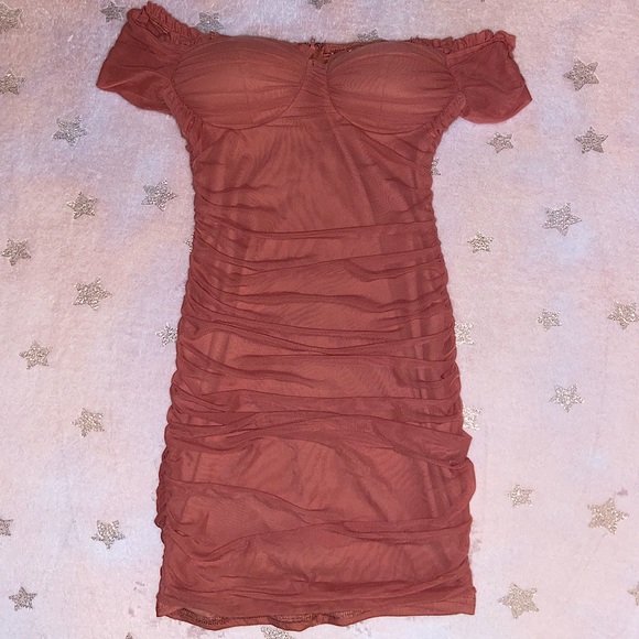 Windsor Stunning Sweetheart Pink Mesh Mini Dress - Picture 4 of 12